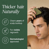 Thicker hair, naturally — man using Yonacare bar